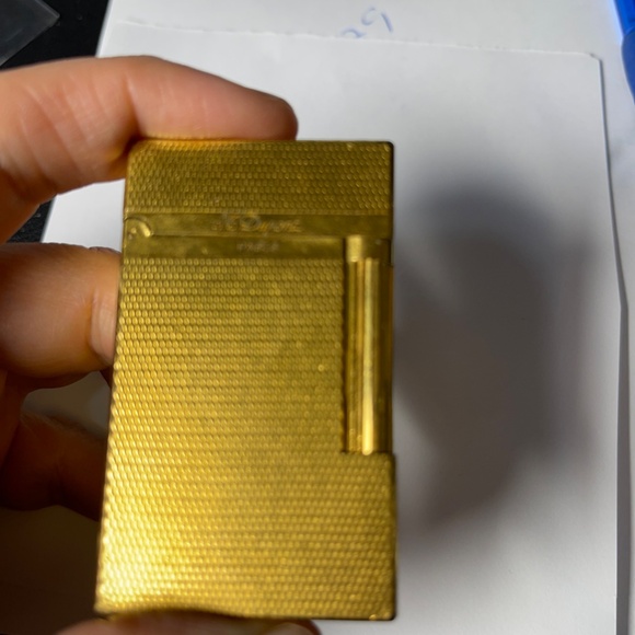 Rare S.T. Dupont Line 2 GoldPlated Lighter Montparnasse Grain d’Orge Ref. 016281 - Picture 7 of 15
